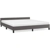 Image de vidaXL Cadre de lit avec tête de lit sans matelas Gris 160x200 cm