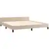 Image de vidaXL Cadre de lit avec tête de lit sans matelas Cappuccino 160x200 cm
