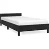Image de vidaXL Sommier avec tête de lit sans matelas noir 80x200 cm velours