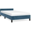 Image de vidaXL Cadre de lit sans matelas bleu foncé 80x200 cm velours