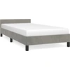 Image de vidaXL Cadre de lit sans matelas gris clair 90x190 cm velours