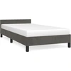 Image de vidaXL Cadre de lit sans matelas gris foncé 90x200 cm velours