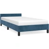 Image de vidaXL Cadre de lit sans matelas bleu foncé 90x200 cm velours