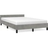 Image de vidaXL Cadre de lit sans matelas gris clair 120x200 cm velours