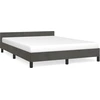 Image de vidaXL Cadre de lit sans matelas gris foncé 140x190 cm velours