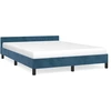 Image de vidaXL Cadre de lit sans matelas bleu foncé 140x190 cm velours