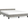 Image de vidaXL Cadre de lit sans matelas gris clair 140x200 cm velours