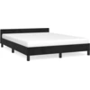 Image de vidaXL Cadre de lit sans matelas noir 140x200 cm velours