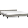 Image de vidaXL Cadre de lit sans matelas gris clair 160x200 cm velours