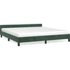Image de vidaXL Cadre de lit sans matelas vert foncé 160x200 cm velours