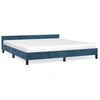 Image de vidaXL Cadre de lit sans matelas bleu foncé 160x200 cm velours