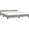 Image de vidaXL Cadre de lit sans matelas gris clair 180x200 cm velours