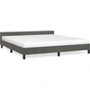 Image de vidaXL Cadre de lit sans matelas gris foncé 180x200 cm velours
