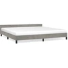 Image de vidaXL Cadre de lit sans matelas gris clair 200x200 cm velours