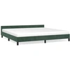 Image de vidaXL Cadre de lit sans matelas vert foncé 200x200 cm velours
