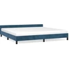Image de vidaXL Cadre de lit sans matelas bleu foncé 200x200 cm velours