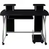 Image de vidaXL Table d'ordinateur noire 110x52x88,5 cm Bois composite