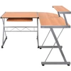 Image de vidaXL Table d'ordinateur d'angle Marron 132x112x99 cm Bois composite