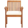 Image de vidaXL Chaises de jardin avec coussins 4 pcs. Bois massif acacia