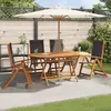 Image de vidaXL Chaises de jardin 4 pcs. Pliable Bois massif Acacia et Textilène