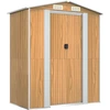 Image de vidaXL Abri de jardin marron clair 192x108x223 cm Acier galvanisé