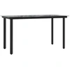 Image de vidaXL Table de jardin noire 200x100x74 cm Acier et verre trempé