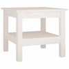 Image de vidaXL Table basse blanche 45x45x40 cm pin massif