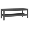 Image de vidaXL Table basse Gris 110x50x40 cm Pin massif