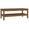Image de vidaXL Table basse marron miel 110x50x40 cm pin massif