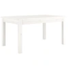 Image de vidaXL Table basse blanche 80x50x40 cm pin massif