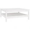 Image de vidaXL Table basse blanche 100x100x40 cm pin massif