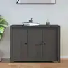 Image de vidaXL Sideboard Gris 100x35x74 cm Pin massif