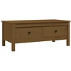 Image de vidaXL Table basse marron miel 100x50x40 cm pin massif