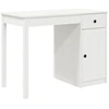 Image de vidaXL Bureau blanc 100x50x75 cm pin massif