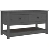 Image de vidaXL Table basse Gris 102x49x55 cm Pin massif