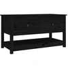 Image de vidaXL Table basse noire 102x49x55 cm pin massif