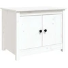 Image de vidaXL Table basse blanche 71x49x55 cm pin massif