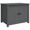Image de vidaXL Table basse Gris 71x49x55 cm Pin massif