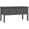 Image de vidaXL Table basse Gris 102x49x55 cm Pin massif