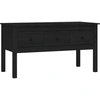 Image de vidaXL Table basse noire 102x49x55 cm pin massif