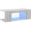 Image de vidaXL Armoire TV avec lampes LED Gris Sonoma 90x39x30 cm