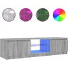 Image de vidaXL Armoire TV avec lampes LED Gris Sonoma 140x40x35,5 cm