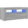 Image de vidaXL Armoire TV avec lampes LED Gris Sonoma 90x35x40 cm