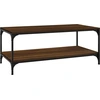 Image de vidaXL Table basse marron imitation chêne 80x50x40 cm Bois composite