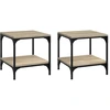 Image de vidaXL Tables d'appoint 2 pièces chêne Sonoma 40x40x40 cm bois composite