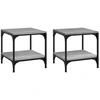 Image de vidaXL Tables d'appoint 2 pcs. Gris Sonoma 40x40x40 cm Bois composite