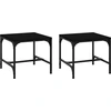 Image de vidaXL Tables d'appoint 2 pcs. noir 40x40x35 cm bois composite