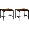Image de vidaXL Tables d'appoint 2 pcs. Chêne fumé 40x40x35 cm Bois composite