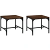 Image de vidaXL Tables d'appoint 2 pcs. Chêne brun 40x40x35 cm Bois composite