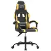 Image de vidaXL Chaise gaming pivotante Noir et doré Simili cuir